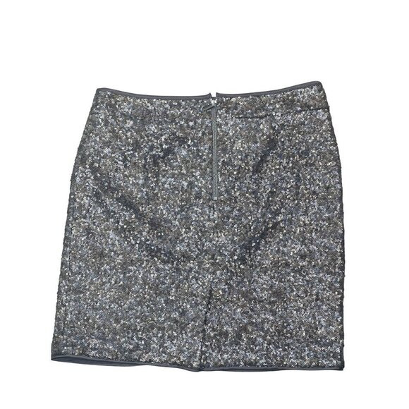 Cache sequined womens short skirt new size 8 pewter - Picture 4 of 7